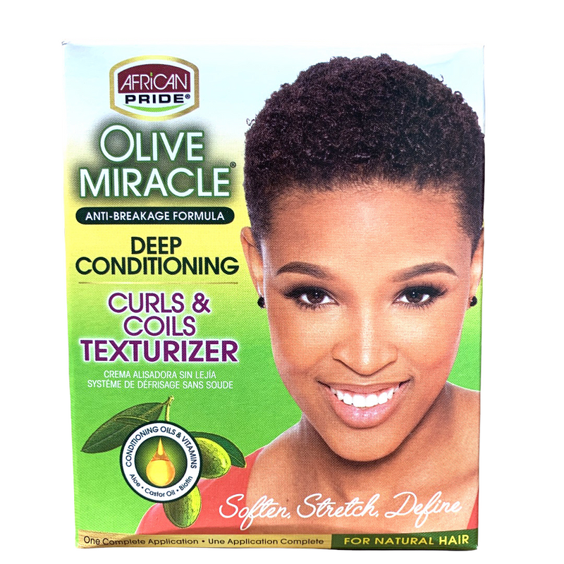 African Pride Olive Miracle Curls & Coils Texturizer Kit (B03.71)