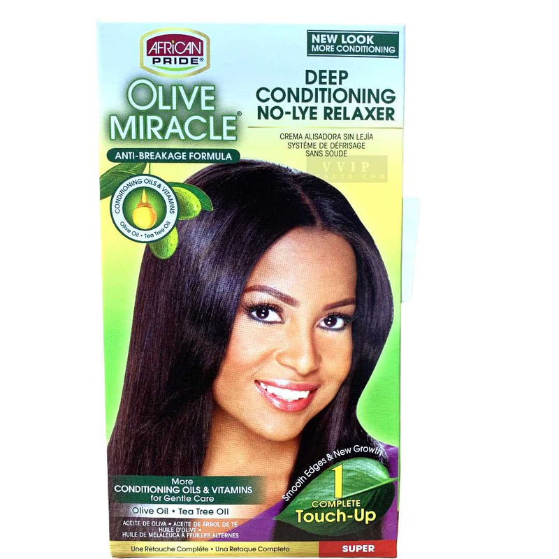 African Pride Olive Miracle No-Lye Relaxer  Complete Touch up (super) (B00071)