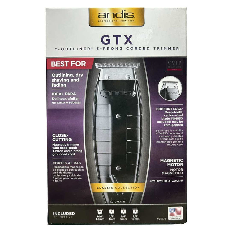 Andis GTX T-Outliner Close-Cutting Magnetic Trimmer Black 04775