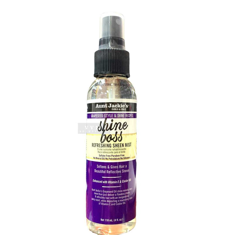 Aunt Jackie's Grapeseed Style & Shine Shine Boss Refreshing Sheen Mist 4 OZ (B00119)