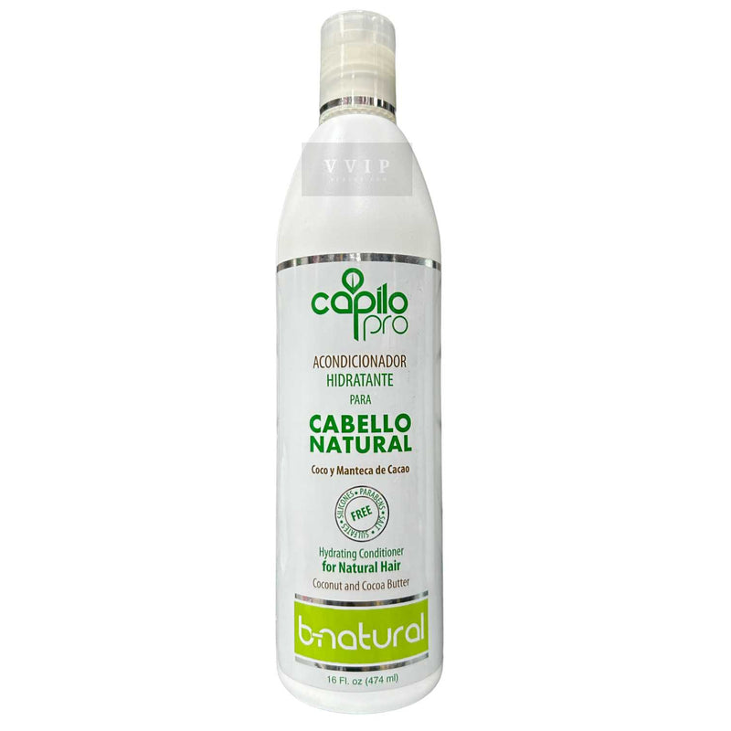 CAPILO PRO B-NATURAL CONDITIONER | COCONUT OIL & COCOA BUTTER. 16 OZ.