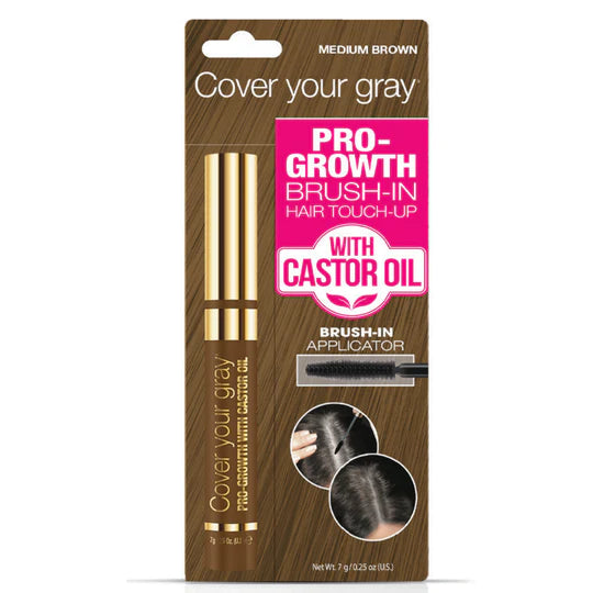 COVER YOUR GRAY PRO-GROWTH BRUSH-IN HAIR TOUCH-UP WITH CASTOR OIL (M21)