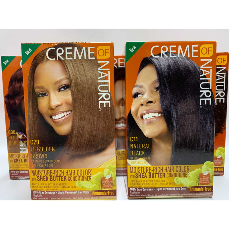 CREME OF NATURE  MOISTURE-RICH HAIR COLOR WITH SHEA BUTTER CONDITIONER (92)