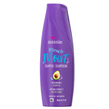 Aussie Miracle Moist Shampoo with Avocado, Paraben Free 12.1 oz