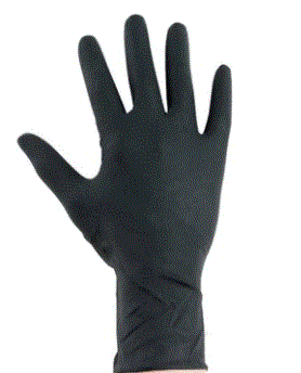 FROMM COLOR STUDIO BLACK VINYL POWDER FREE MEDIUM GLOVES 100-Pack -