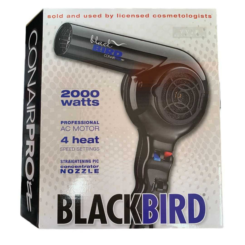 Conair BB075W Pro Blackbird Hair Dryer 2000 Watt