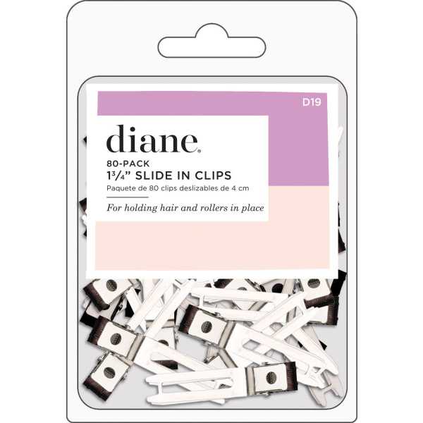 DIANE 1¾” Slide-in Double Prong Clips 80 pack D19 (60)