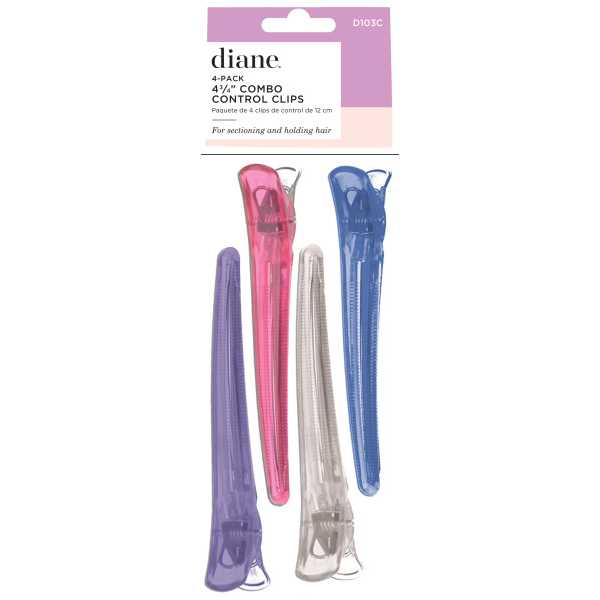 DIANE 4.75 INCH LARGE COMBO CLIPS 4 PACK D103C (B00024)