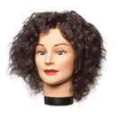 Maniquí Diane Freida de cabello negro rizado de 16-18 pulgadas, 100% cabello humano D318 (B00028)