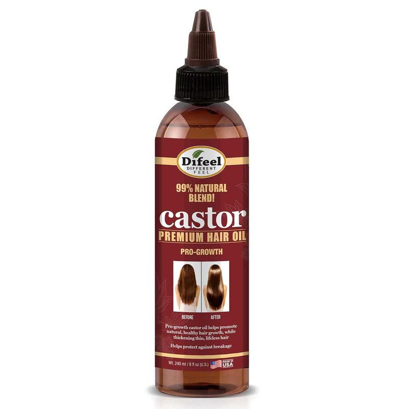 DIFEEL CASTOR PRO-GROWTH HAIR OIL 8 OZ.