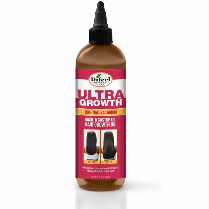 DIFEEL ULTRA GROWTH BASIL & CASTOR HAIR GROWTH OIL 8 OZ (09)