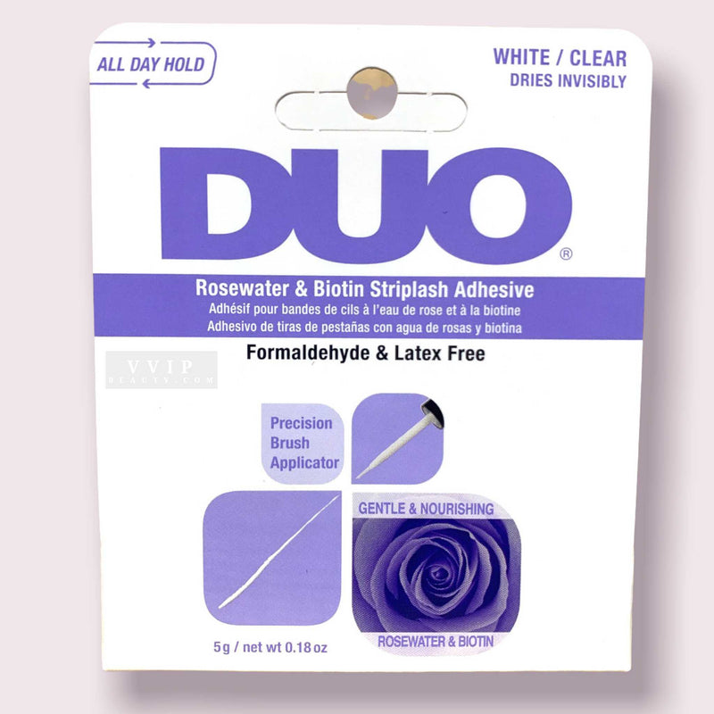 DUO, Rosewater & Biotin Striplash Adhesive, White/Clear, 0.18 oz. (B00078)