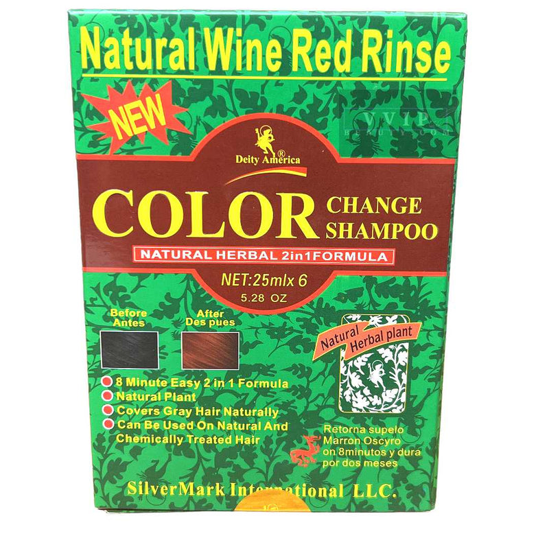 Deity America Color Change Shampoo (25ml X 6 Pack) 5.28 oz-Wine Red