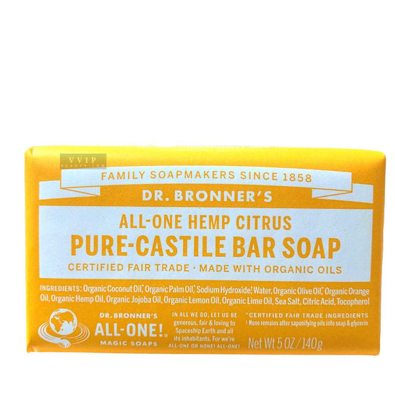 Dr. Bronner's, Pure Castile Bar Soap, All-One Hemp, Citrus, 5 oz