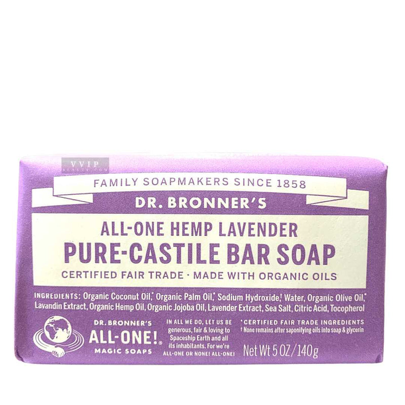 Dr. Bronner's, Pure Castile Bar Soap, All-One Hemp, Lavender, 5 oz
