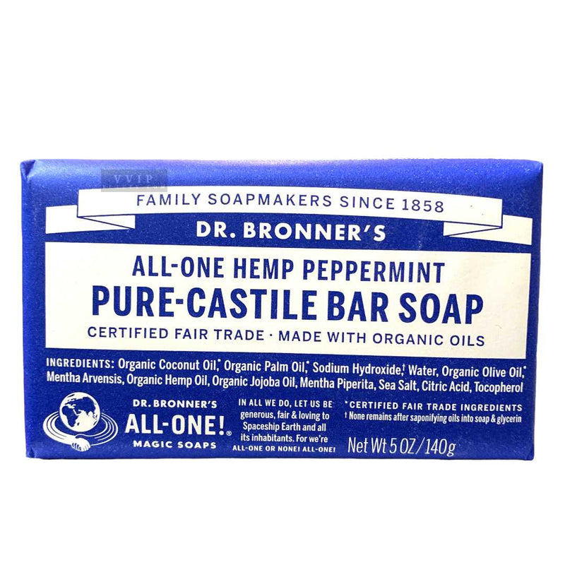 Dr Bronners All One Hemp Peppermint Pure Castile Soap Bar 5 oz