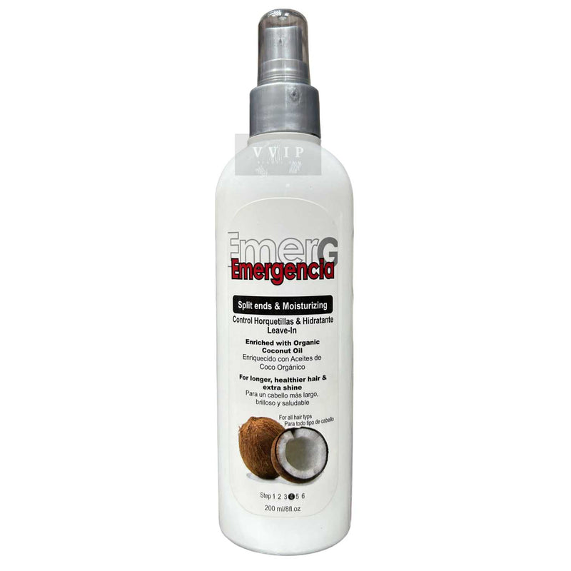 Emergencia Split Ends & Moisturizing Leave-In Enriched With Organic Coconut Oil 8oz