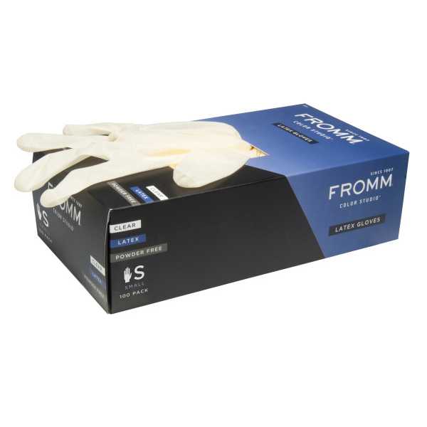 FROMM COLOR STUDIO LATEX POWDER FREE SMALL GLOVES 100 PACK -