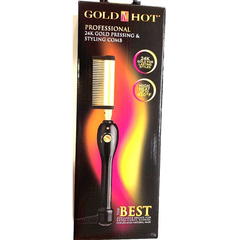 Gold 'N Hot Professional 24K Gold Pressing and Styling Comb