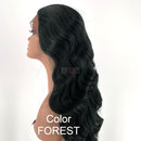 Peluca frontal de encaje con mezcla de cabello humano brasileño color miel THB Elkin 