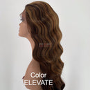 Peluca frontal de encaje con mezcla de cabello humano brasileño color miel THB Elkin 