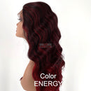 Peluca frontal de encaje con mezcla de cabello humano brasileño color miel THB Elkin 