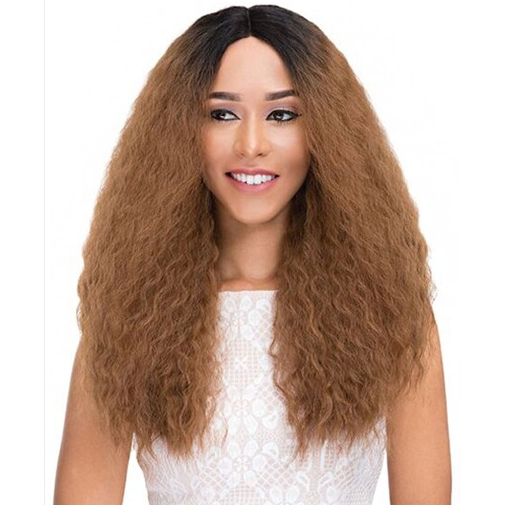 Janet Collection Natural Super Flow Deep Part Lace Wig French (01)