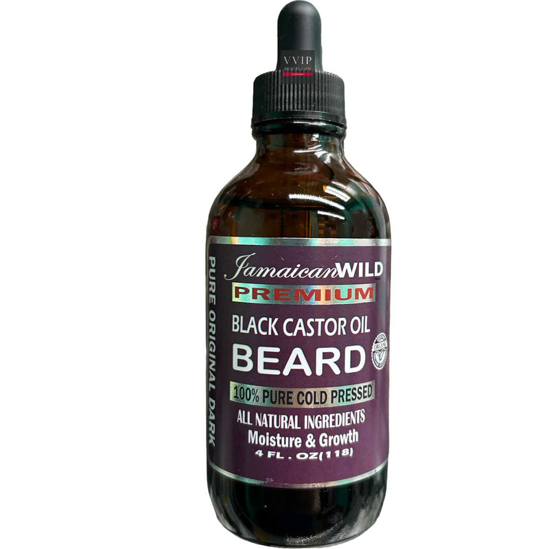 Jamaican Wild Beard Oil Black Castor Oil Growth Oil 100% Pure Cold Pressed 4oz