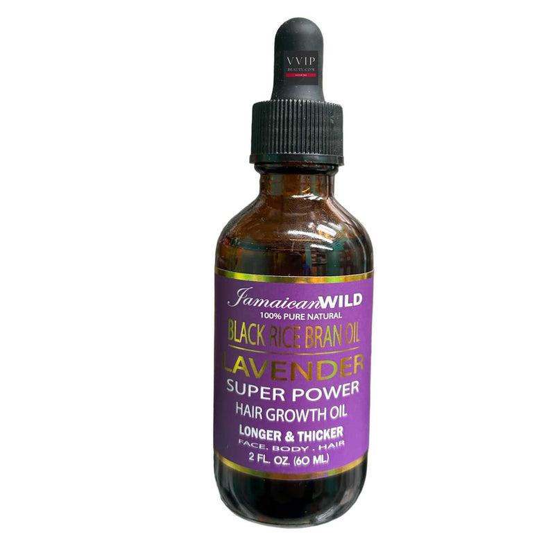 Jamaican Wild Black Rice Bran Oil Lavender Oil Super Power Hair Growth Oil 2oz