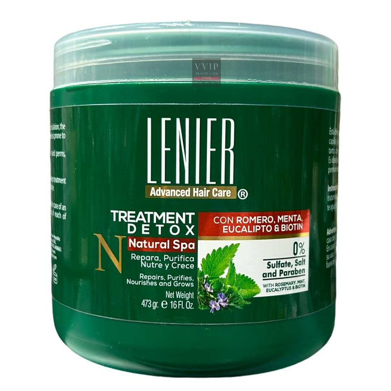 Lenier Detox Treatment w/ Rosemary, Mint, Eucalyptus & Biotin 17 oz, Green