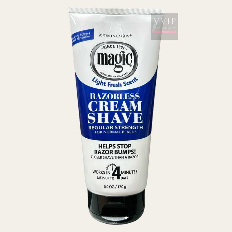 Magic Razorless Cream Shave - Regular Strength 6 oz