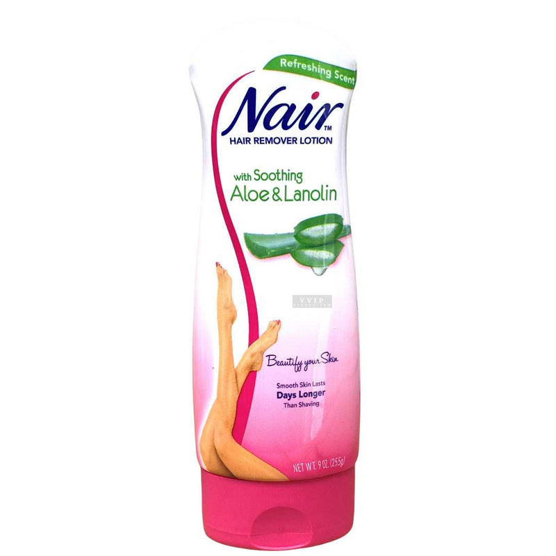 Nair Hair Removal Body Cream With Aloe and Water Lily, Leg and Body Hair Remover, 9 oz (B00084)