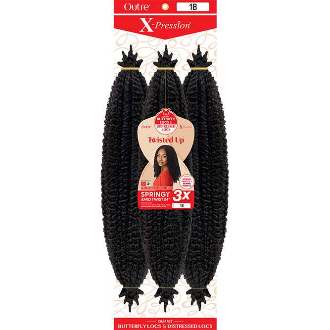 Outre Synthetic Braid - X PRESSION TWISTED UP 3X SPRINGY AFRO TWIST 24" ^