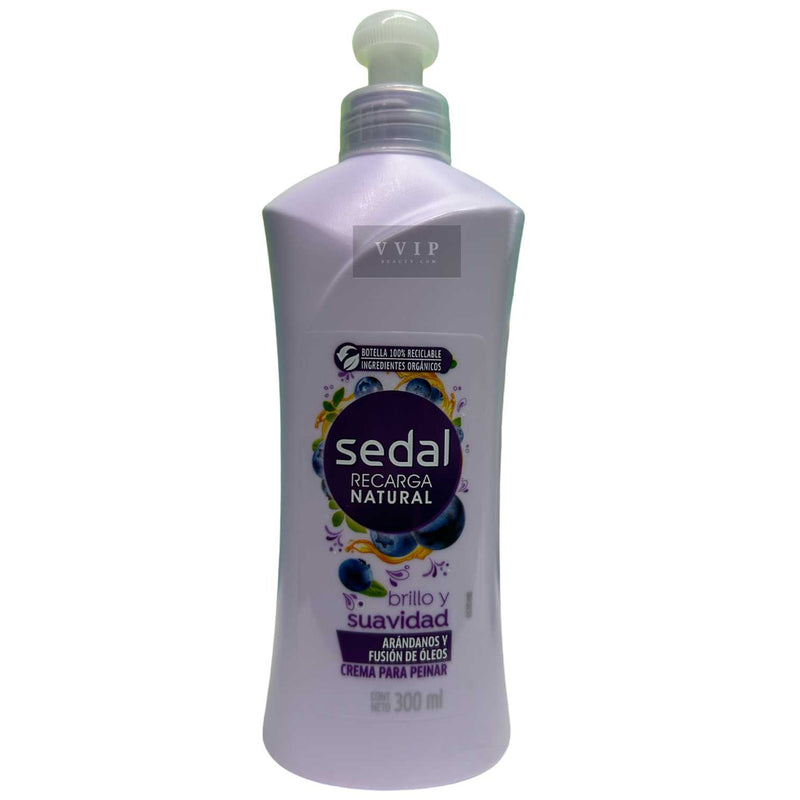 Sedal Brillo Y Suavidad Arandanos Crema Para Peinar, 300ml (133)