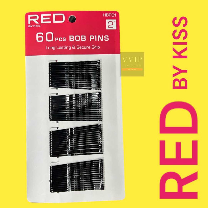 RED BOB PINS 2" 60CT Black HBP01 (65)