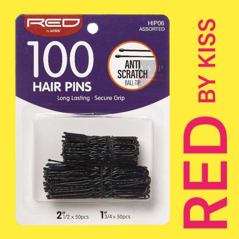 RED HAIRPIN 1 3/4" AND 2 1/2" 100CT  Black HIP06