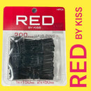 Horquillas rojas para el cabello de 1 3/4" y 2 1/2" (200 unidades) negras HIP04 (65)