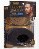 Cepillo de bolsillo RED Premium Pocket Wave X Bow Wow - Cepillo de palma curvo DURO (0017)