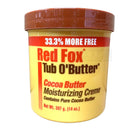 Crema hidratante de manteca de cacao Red Fox Tub O'Butter de 14 onzas