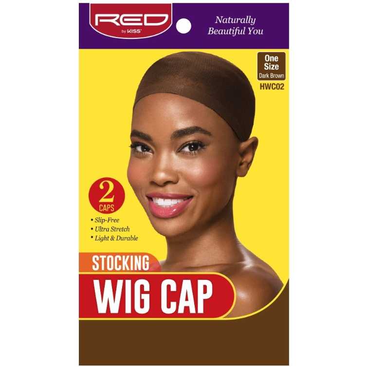 Red by KIss Stocking Wig Cap, Dark Brown, 2pcs (S20.141)