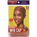 Gorro de peluca Red by Kiss, color marrón natural, paquete de 2 unidades 