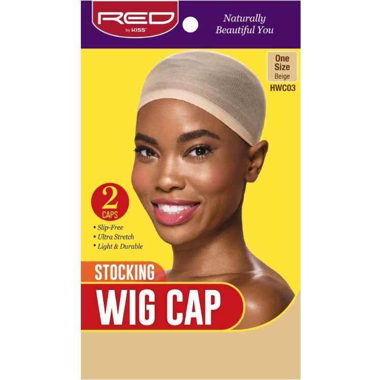 Red by Kiss Stocking Wig Cap, Beige, 2pcs in pack (S20)