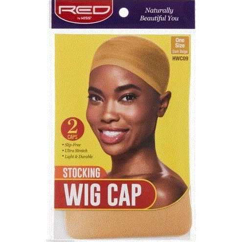 Stocking Wig Cap, Dark Beige, 2pcs in pack