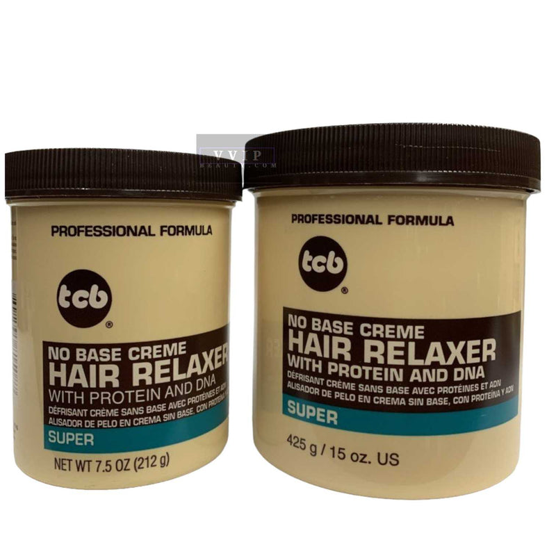 TCB No Base Creme Hair Relaxer Super 7.5oz /15oz