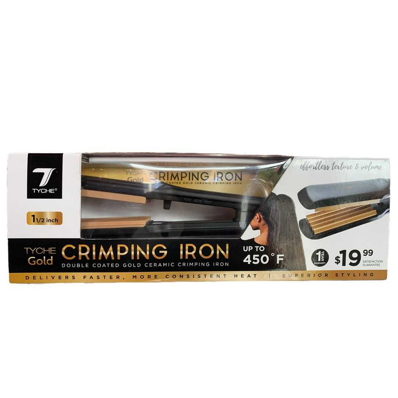 Tyche Gold Crimping Iron Double Coated Gold Ceramic Crimping Iron 1.5"
