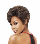 Peluca Vanessa Honey-C de cabello humano brasileño, mezcla Swissilk, frontal de encaje, raya lateral invertida en C, TRCHB UNA