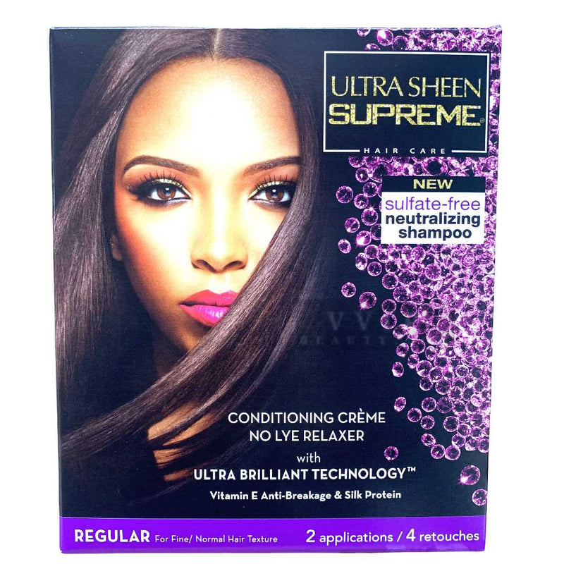 Ultra Sheen Supreme Conditioning Creme No Lye Relaxer kit Regular 2 applications/4 retouches (B00084)