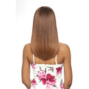 Peluca Vanessa con tops sintéticos, flequillo fino y frontal de encaje - TBANG EXOH