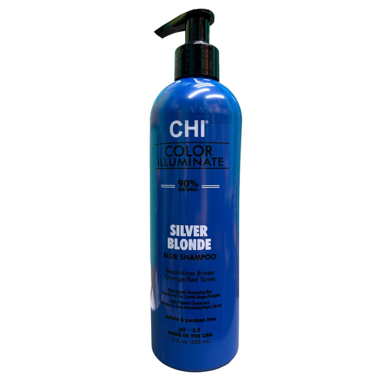 CHI Ionic Color Illuminate Blue  Shampoo-Silver Blonde 12 Oz