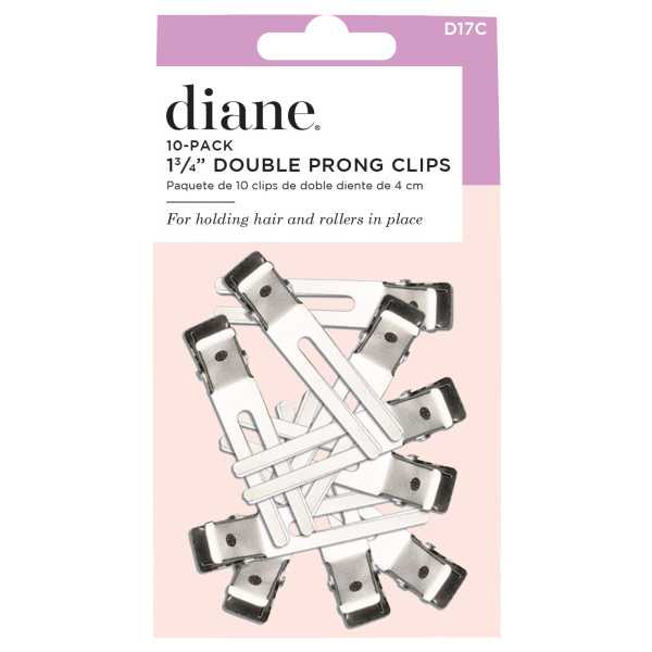 DIANE DOUBLE PRONG CLIPS 10- PACK D17C  (60)